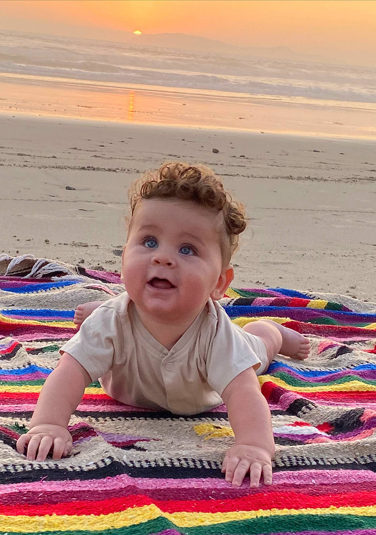 Cruz joined the competition — help win amazing prizes! baby_toddler_clothing, beach, child, fun, knitting, magenta, nose, people_in_nature, people_on_beach, person, pink, purple, sand, summer, sunlight, sunset, surprise, textile, toddler, vacation