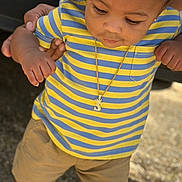 Seth Williams joined the competition — help win amazing prizes! boy, cap, casual_clothing, child, concrete_ground, cute, daylight, gold_necklace, hands_supporting, outdoor, portrait, shadow, shorts, smiling_face, sneakers, striped_shirt, sunlight, toddler, walking, young_child