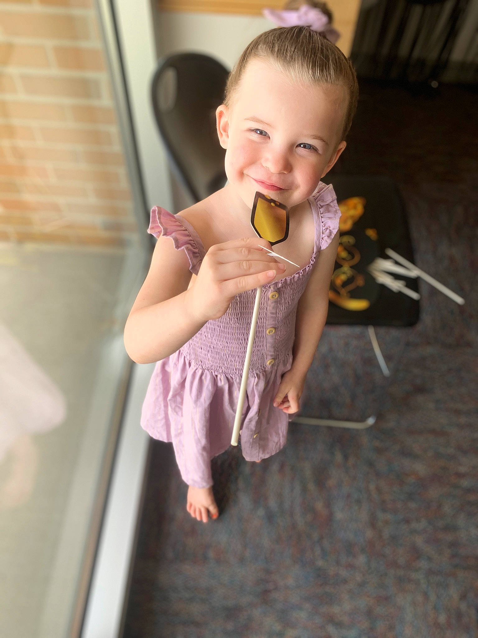 Magnolia joined the competition — help win amazing prizes! baby, baby_products, baby_toddler_clothing, cheek, child, dress, floor, flooring, foot, happy, human_body, human_leg, joy, leg, person, sitting, skin, sleeve, smile, toddler