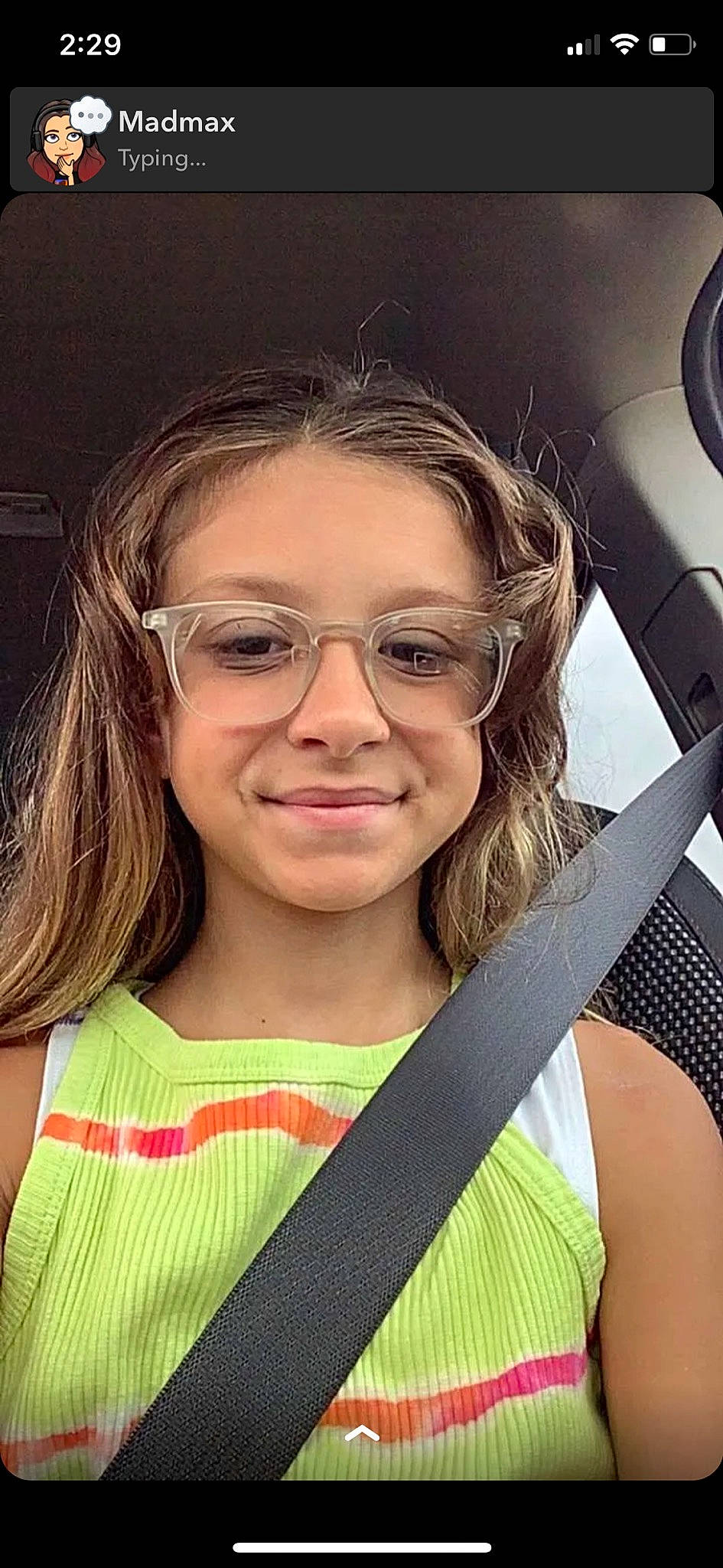 Piper Ann is registered to the contest to win money with this photo: blond, brown_hair, child, eye, eyebrow, eyewear, flash_photography, fun, gesture, glasses, happy, home_appliance, joy, mechanical_fan, person, portrait, portrait_photography, skin, smile, t_shirt