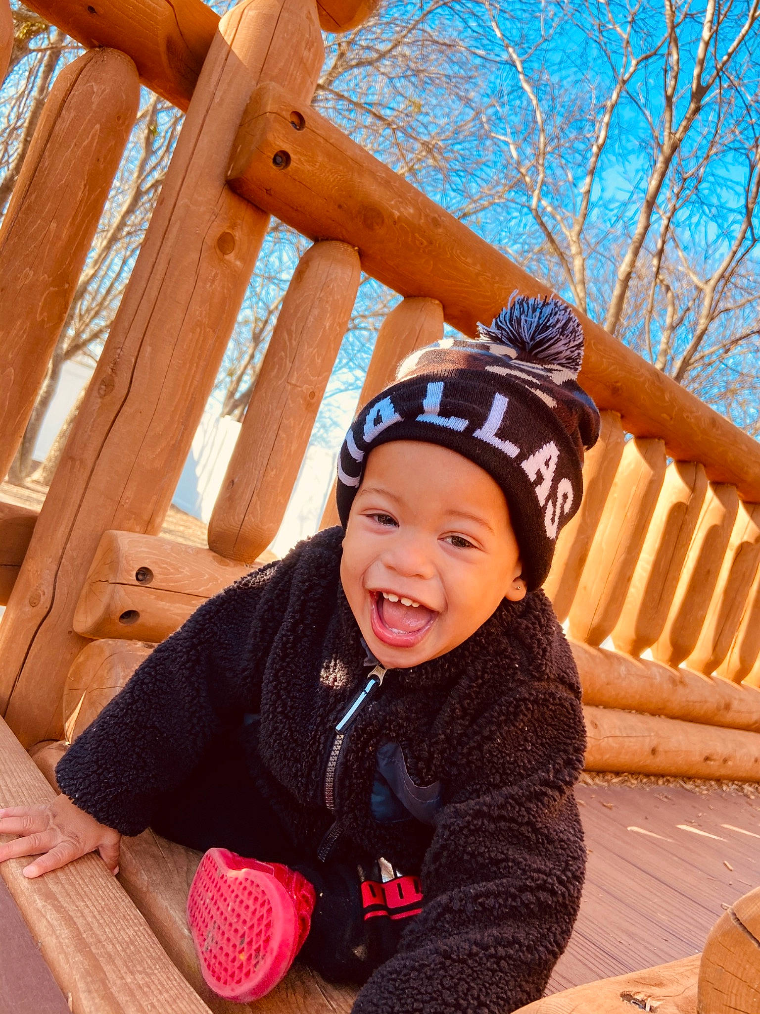 Major joined the competition — help win amazing prizes! blue, child, flooring, fun, happy, hat, headwear, leisure, people, person, photograph, playground, recreation, sky, smile, sunglasses, swing, toddler, travel, tree