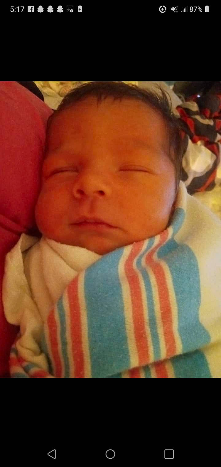 Jamison is registered to the contest to win money with this photo: baby, baby_sleeping, baby_toddler_clothing, bedtime, cheek, child, chin, comfort, eye, eyebrow, forehead, iris, linens, lip, mouth, nose, orange, person, skin, textile