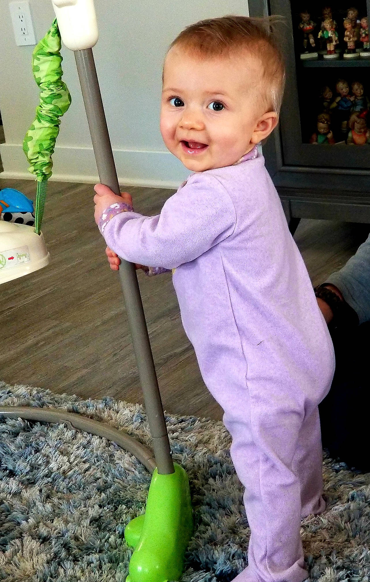 Isla joined the competition — help win amazing prizes! baby, baby_toddler_clothing, child, cleanliness, fun, garden_tool, green, happy, joy, people_in_nature, person, photograph, play, product, shelf, sleeve, smile, soil, standing, thumb