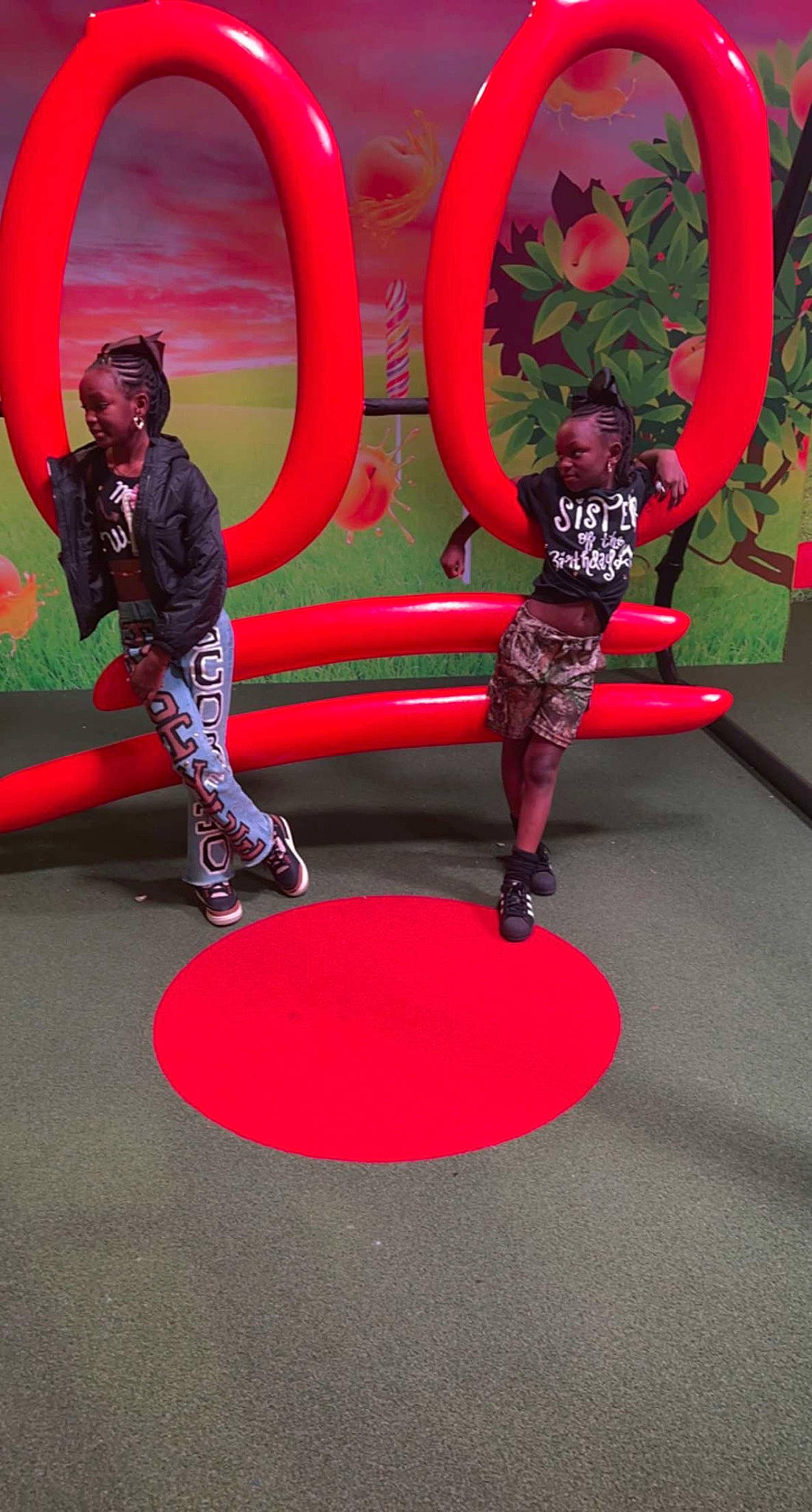 Journee joined the competition — help win amazing prizes! balance, beauty, carmine, carpet, event, fashion, flooring, fun, games, leg, leisure, magenta, mammal, person, pink, recreation, red, shoe, standing, textile