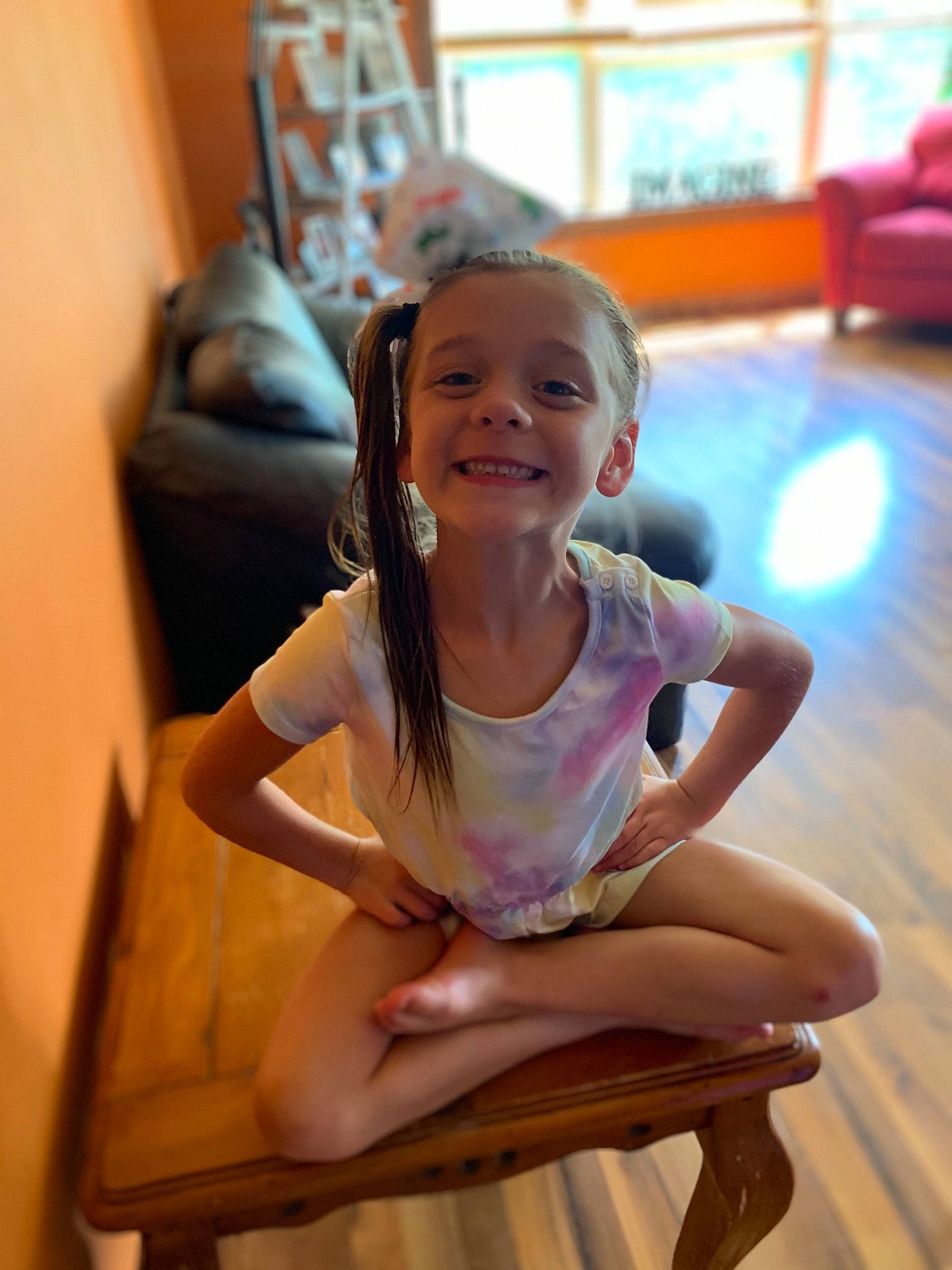 Gigi is registered to the contest to win money with this photo: child, fun, joy, leisure, person, sitting, smile, toddler, vacation