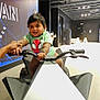 Ram joined the competition — help win amazing prizes! toddler, child, indoor, quad_bike, toy_vehicle, smiling, holding_hands, spiderman_tshirt, black_hair, modern_interior, ceiling_lights, industrial_style, hand_support, happy, playful, young_child, vehicle_handlebars, wheel, person, floor