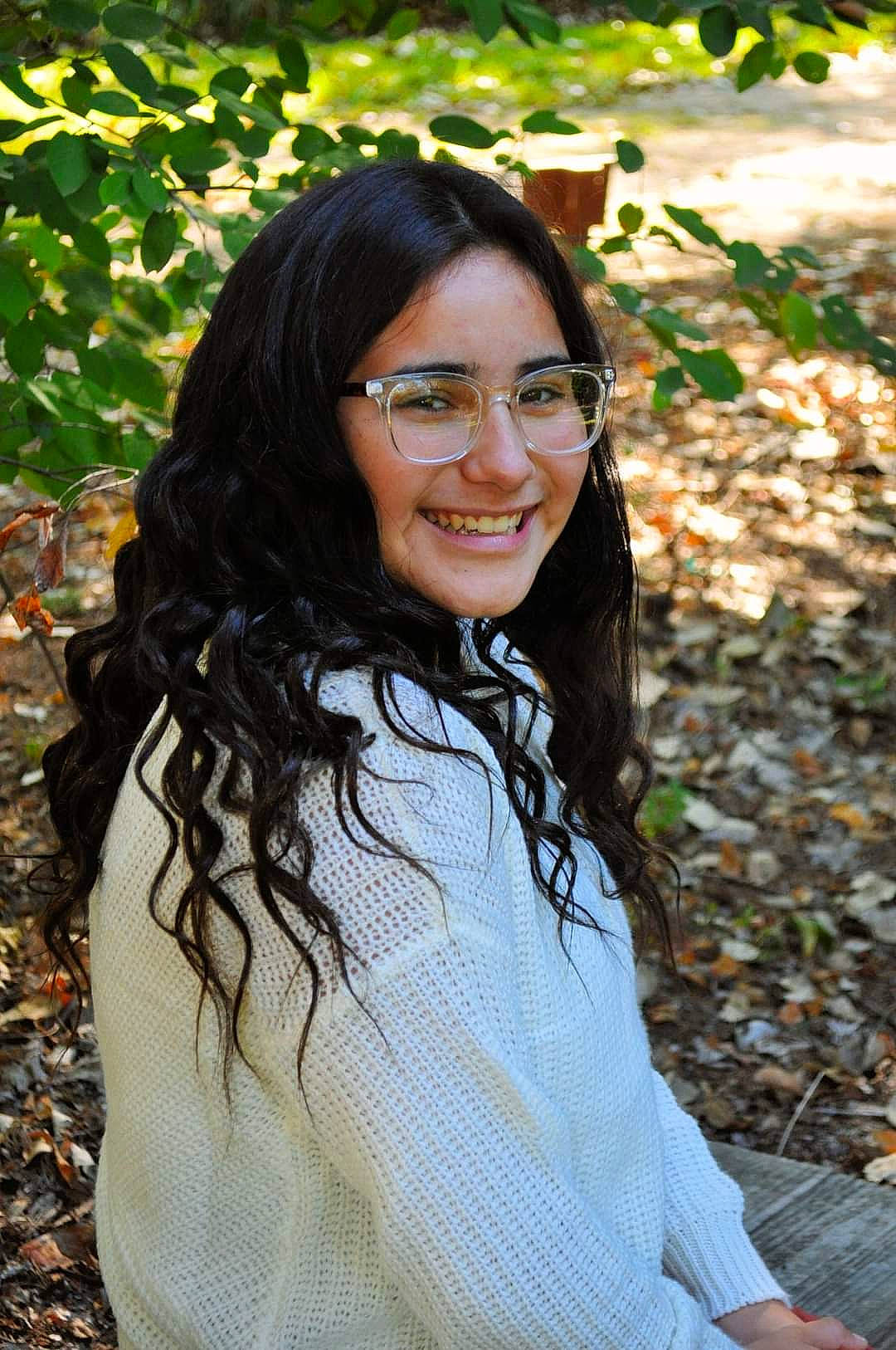 Isabel joined the competition — help win amazing prizes! autumn, beauty, black_hair, eyewear, facial_expression, glasses, hair, hairstyle, happy, joy, laugh, leaf, long_hair, people_in_nature, person, portrait_photography, sleeve, spring, step_cutting, street_fashion