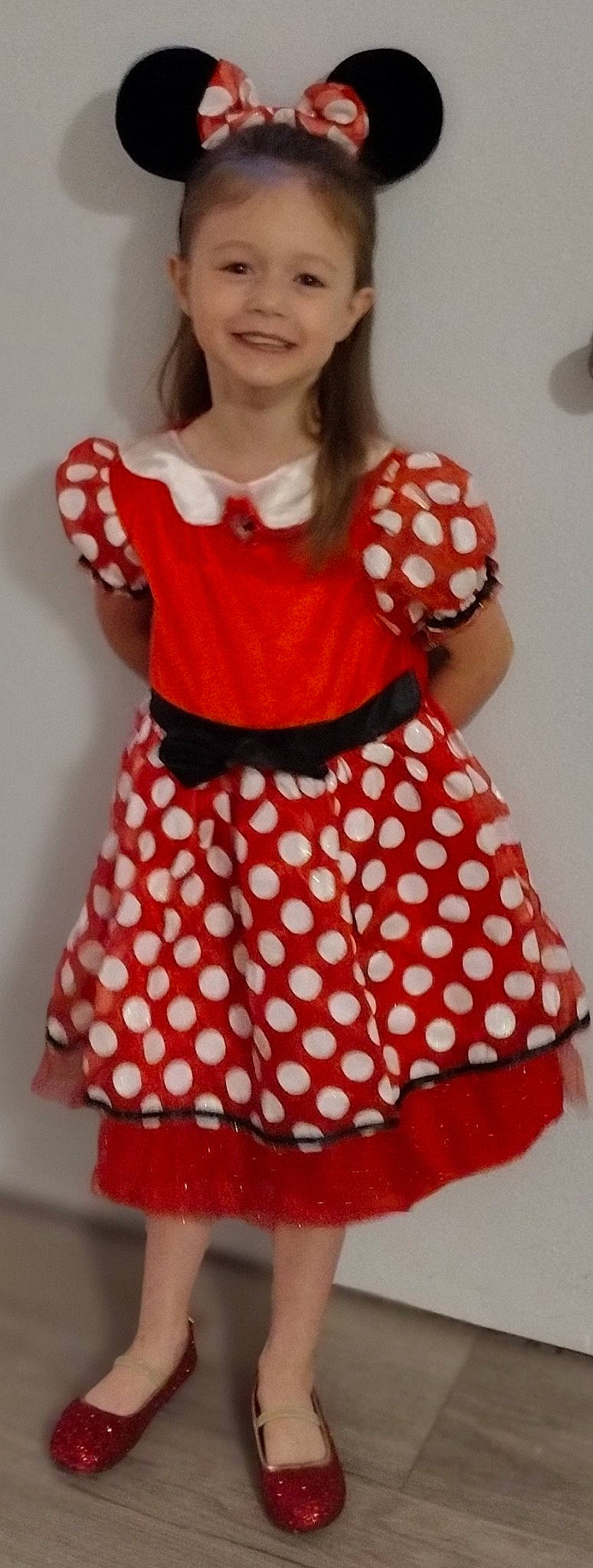 Cheyann is registered to the contest to win money with this photo: arm, baby_toddler_clothing, day_dress, dress, fashion, fashion_design, human_body, joy, one_piece_garment, pattern, peach, person, pink, plaid, product, red, sleeve, tartan, textile, vintage_clothing