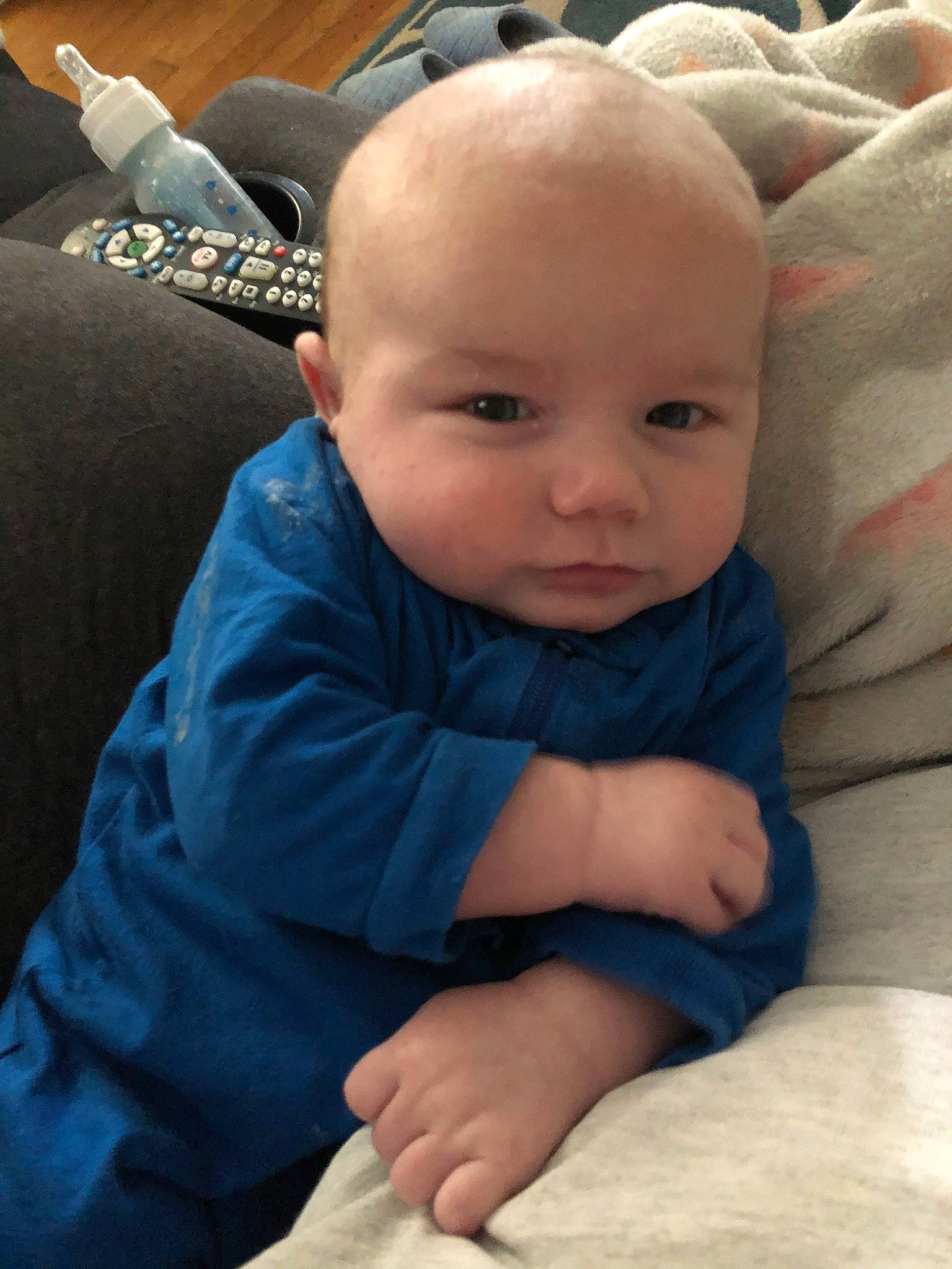 Connor is registered to the contest to win money with this photo: baby, cheek, child, ear, eye, face, finger, forehead, hand, head, mouth, nose, person, skin, toddler
