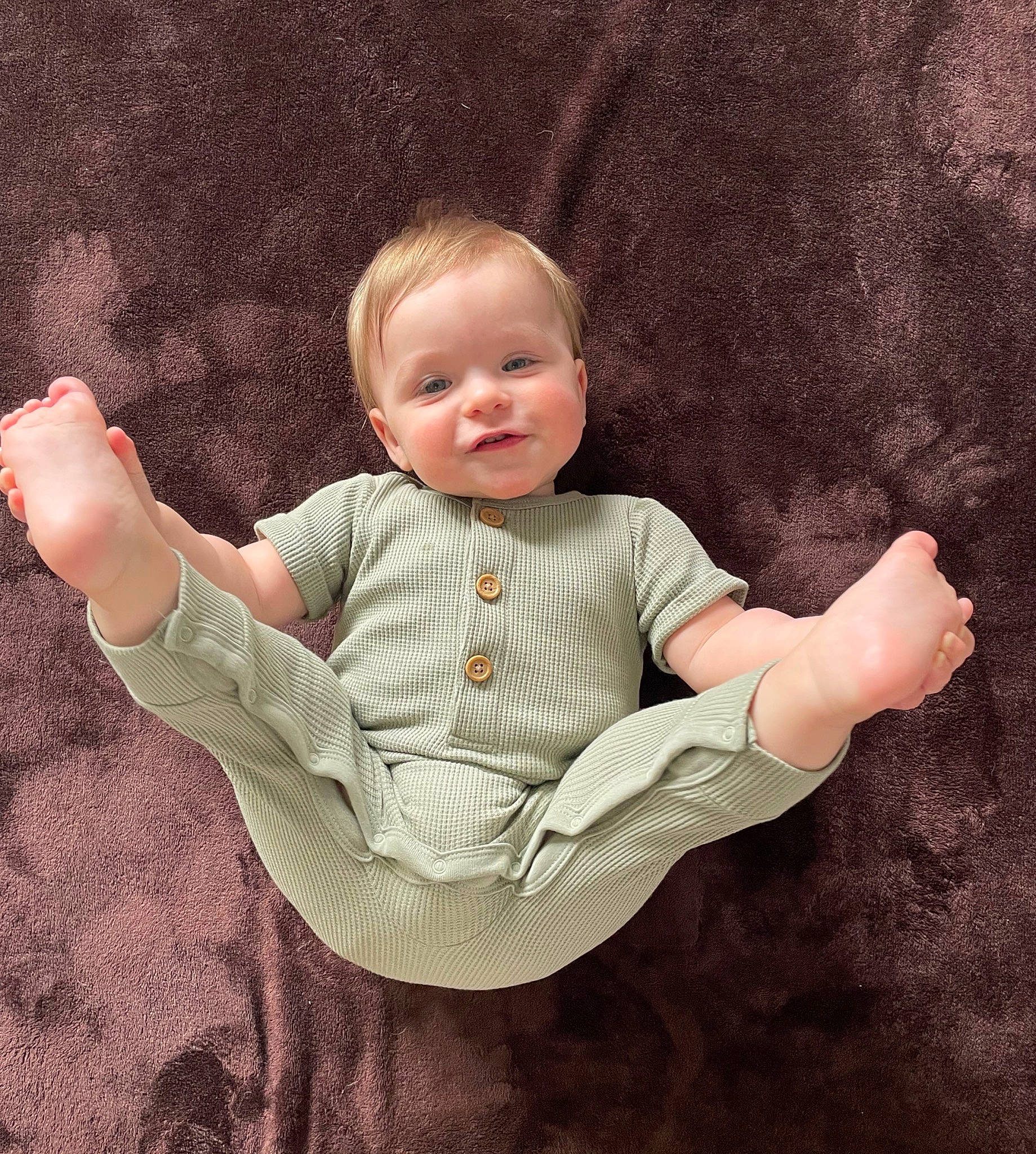 Collin joined the competition — help win amazing prizes! baby, baby_toddler_clothing, cheek, eye, face, facial_expression, gesture, grass, happy, head, human_body, leg, people_in_nature, person, skin, sleeve, smile, standing, textile, toddler