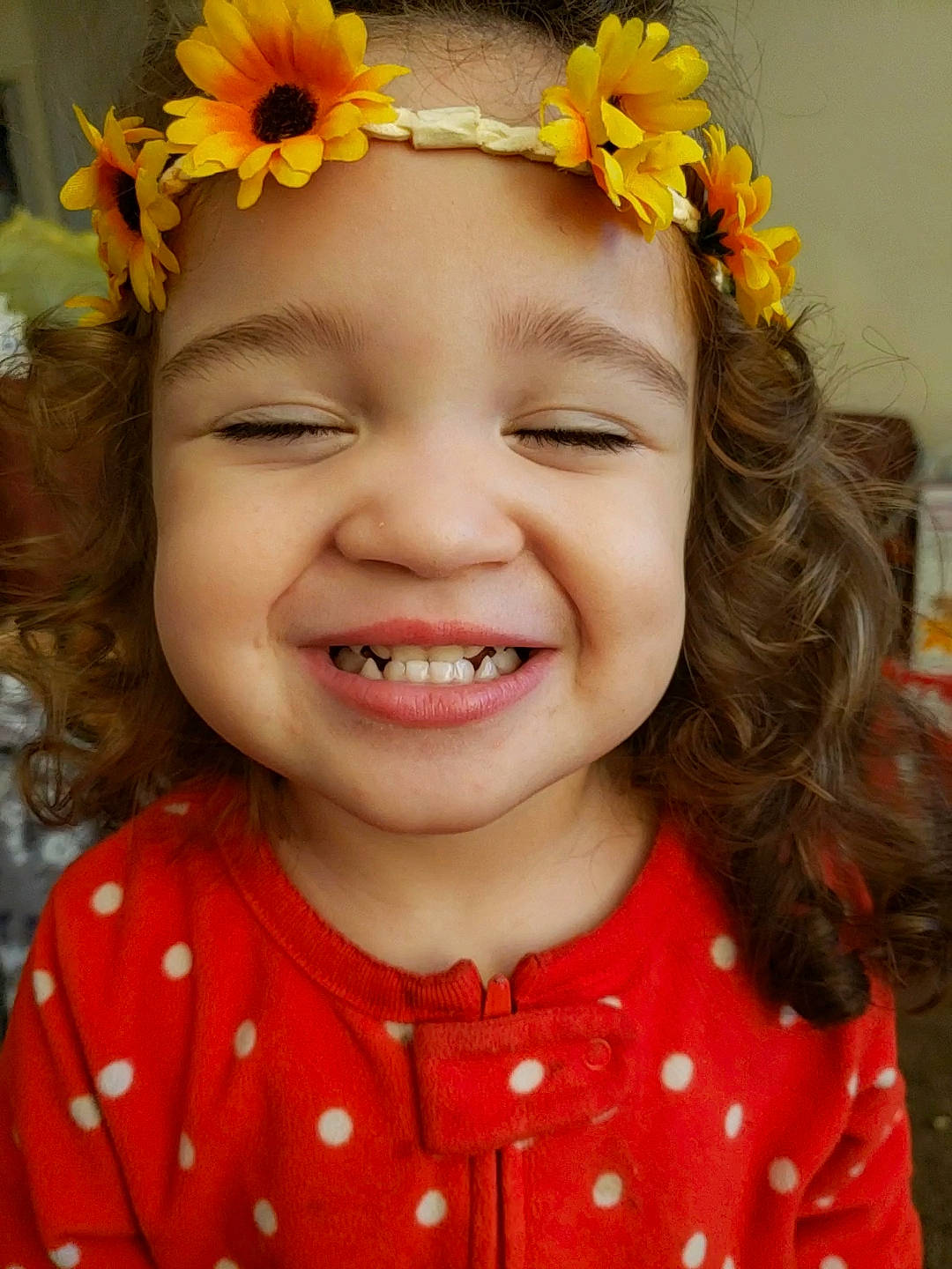 Cataleya joined the competition — help win amazing prizes! baby, cheek, child, child_model, face, facial_expression, fashion_accessory, flower, hair_accessory, happy, head, headband, headgear, headwear, joy, laugh, mouth, person, plant, smile