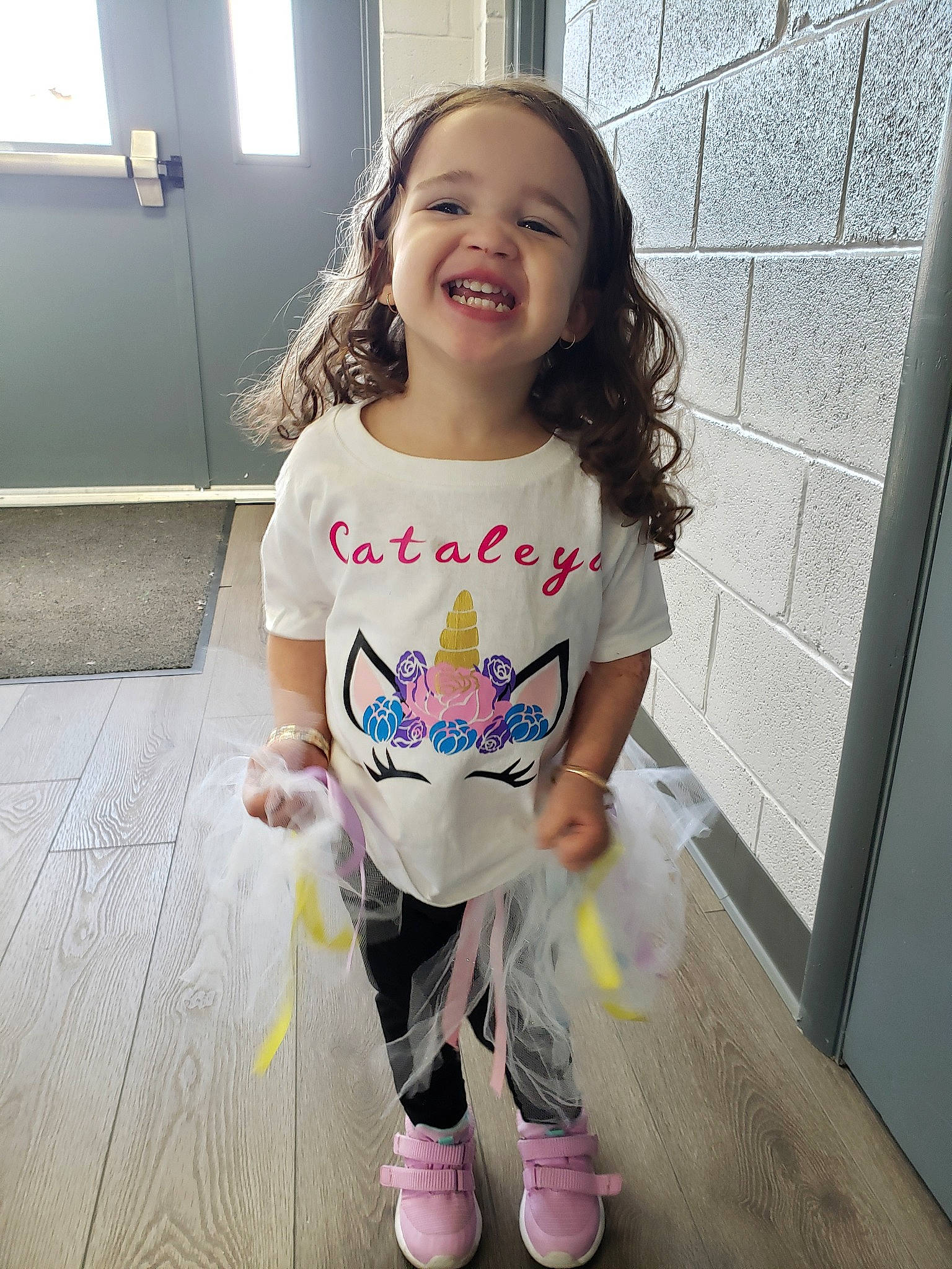 Cataleya joined the competition — help win amazing prizes! baby_toddler_clothing, child, clothing, happy, joy, leggings, person, sleeve, smile, sportswear, t_shirt, toddler