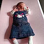 Zia a rejoint le concours — aidez-le/la à gagner de superbes lots ! baby, newborn, pacifier, denim_dress, embroidery, butterfly, sleeping, infant, clothing, sock, soft_surface, pink, bed, portrait, child, cute, indoors, resting, person, young