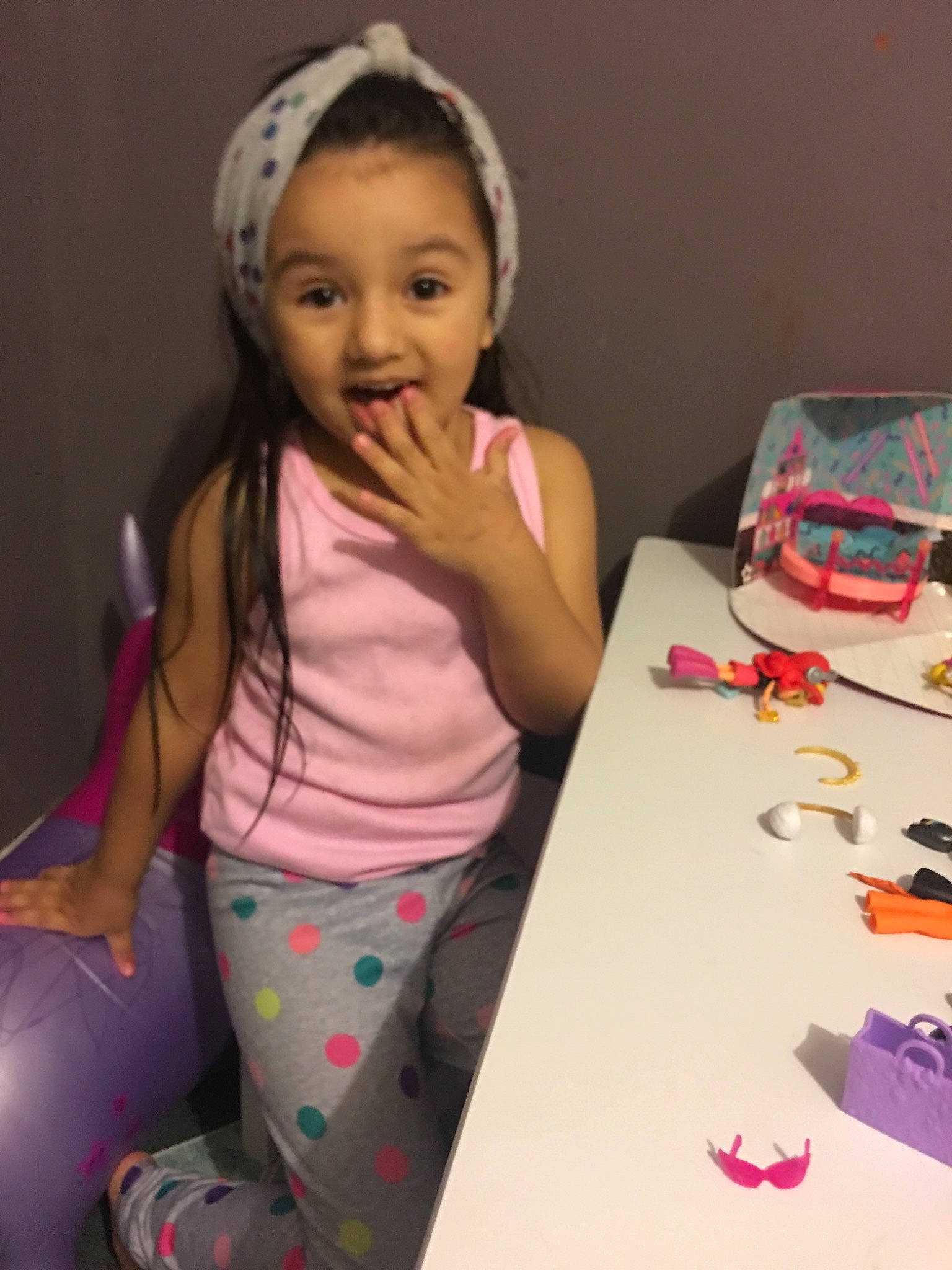 Kaylynn joined the competition — help win amazing prizes! cheek, child, daughter, headband, person, pink, play, skin, toddler