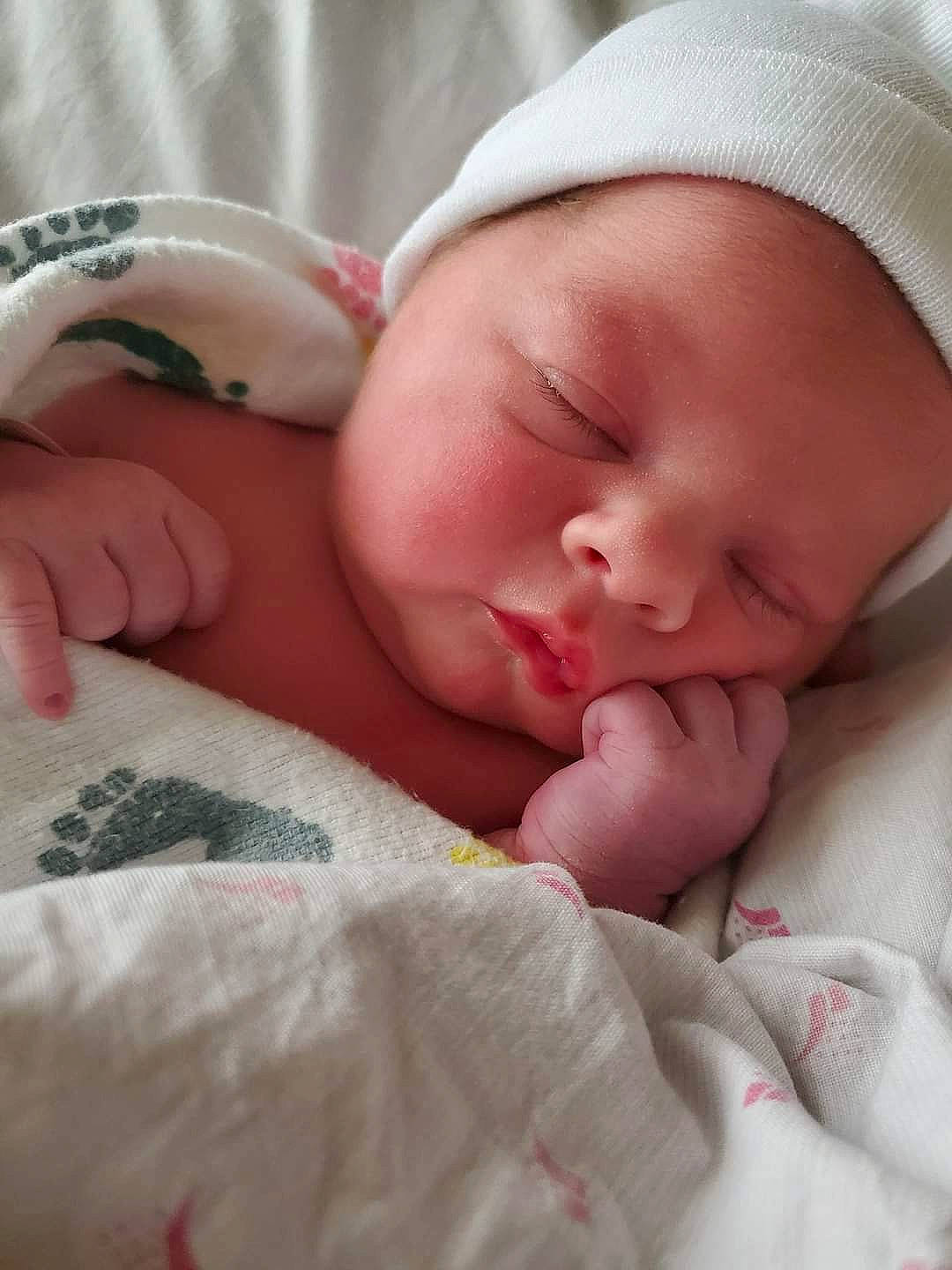 Hylia joined the competition — help win amazing prizes! baby, baby_sleeping, baby_toddler_clothing, cheek, child, comfort, eye, eyelash, face, facial_expression, finger, hand, headgear, human_body, linens, lip, mouth, nose, person, skin