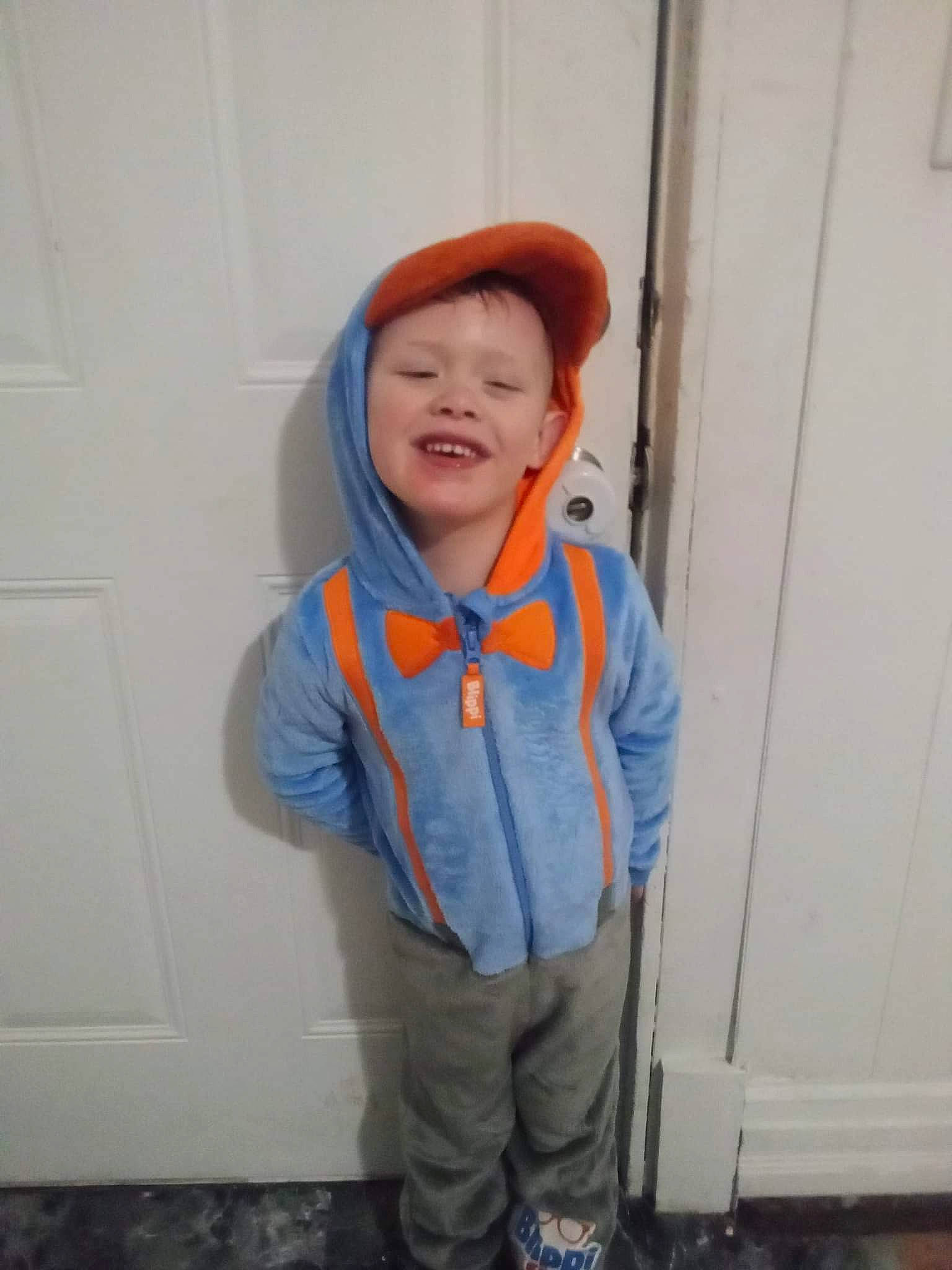 Christopher joined the competition — help win amazing prizes! baby, baby_toddler_clothing, child, clothing, door, electric_blue, eye, flooring, fun, happy, headwear, hood, hoodie, jacket, joy, outerwear, person, personal_protective_equipment, play, recreation