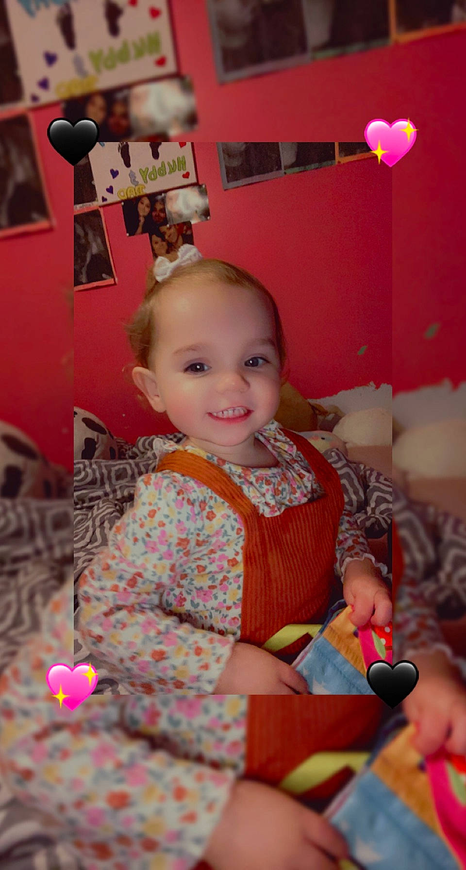 Rosabella joined the competition — help win amazing prizes! baby, baby_toddler_clothing, child, event, fun, happy, holiday, joy, leisure, lighting, magenta, party, peach, person, photograph, pink, room, sitting, smile, snapshot