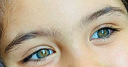 Setayesh Sharifi is registered to the contest to win money with this photo: child, portrait, close_up, eyes, blue_eyes, green_eyes, face, eyebrows, eyelashes, hair, skin, gaze, looking_at_camera, photography, dramatic, cropped, letterbox, indoor, safe, real_photo