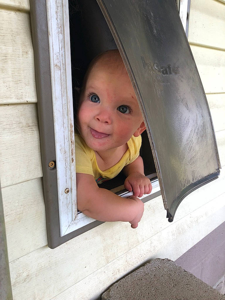 Chloe joined the competition — help win amazing prizes! baby, baby_laughing, baby_products, baby_toddler_clothing, cheek, child, chin, eye, flooring, fun, happy, hardwood, head, person, rectangle, room, sitting, smile, toddler, tree