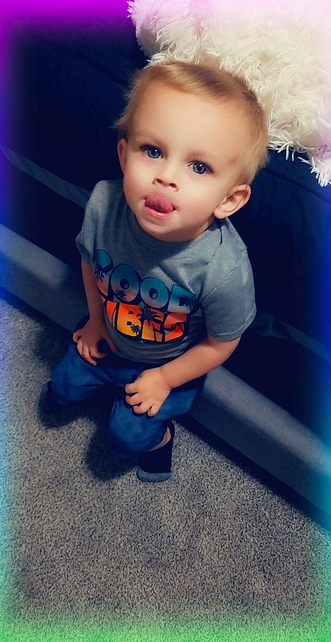 Kai joined the competition — help win amazing prizes! arm, baby_toddler_clothing, cheek, eye, face, facial_expression, flash_photography, floor, flooring, happy, head, iris, nose, person, shoulder, skin, sleeve, smile, standing, t_shirt