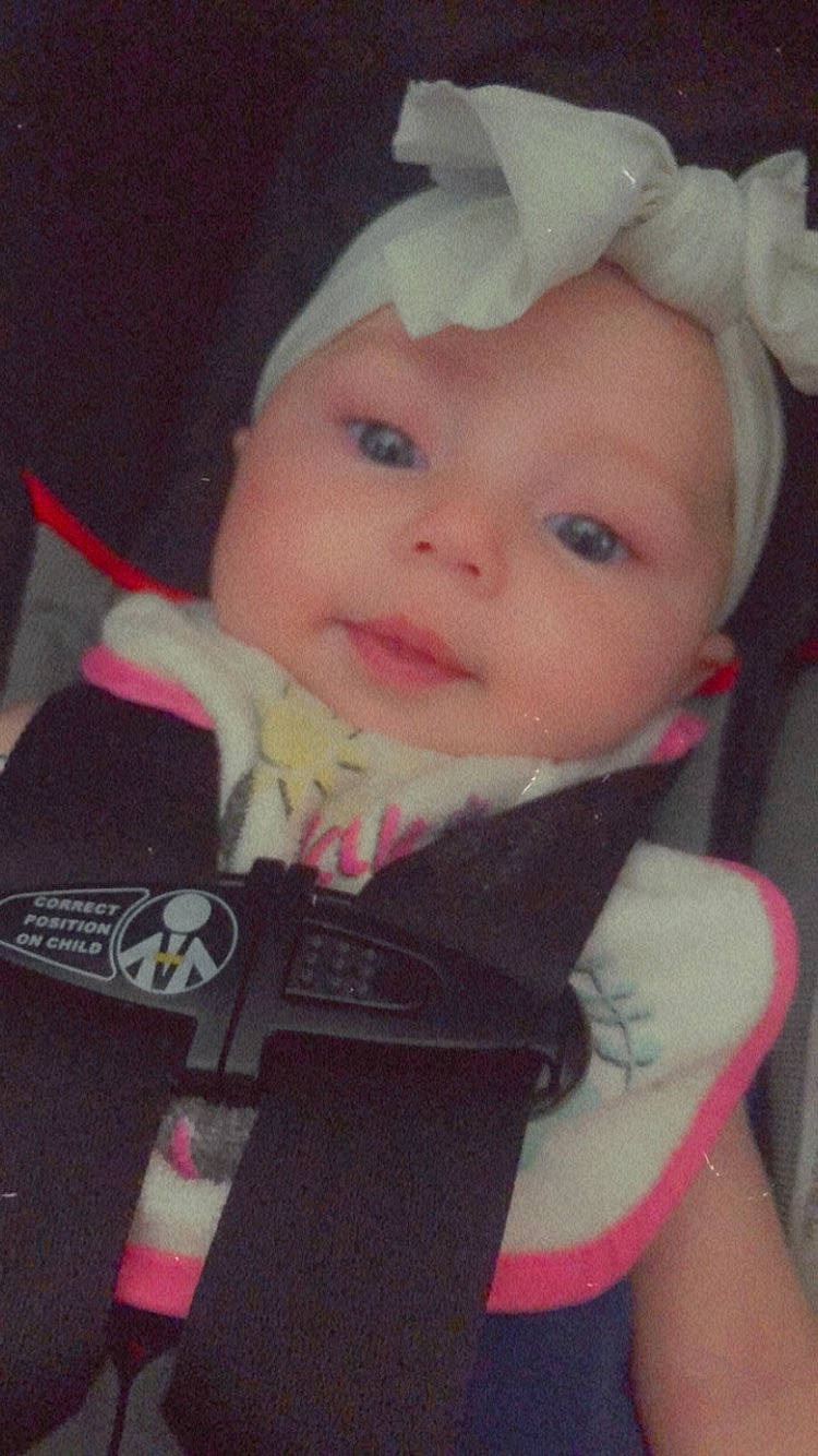 Ryanne is registered to the contest to win money with this photo: baby, baby_products, cheek, child, ear, eye, face, forehead, head, iris, lip, person, pink, product, skin, toddler