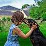Lou a rejoint le concours — aidez-le/la à gagner de superbes lots ! affection, animal, dog, dress, fence, friendship, garden, grass, greenery, house, interaction, love, nature, outdoor, person, pet, short_hair, sky, summer, tattoo