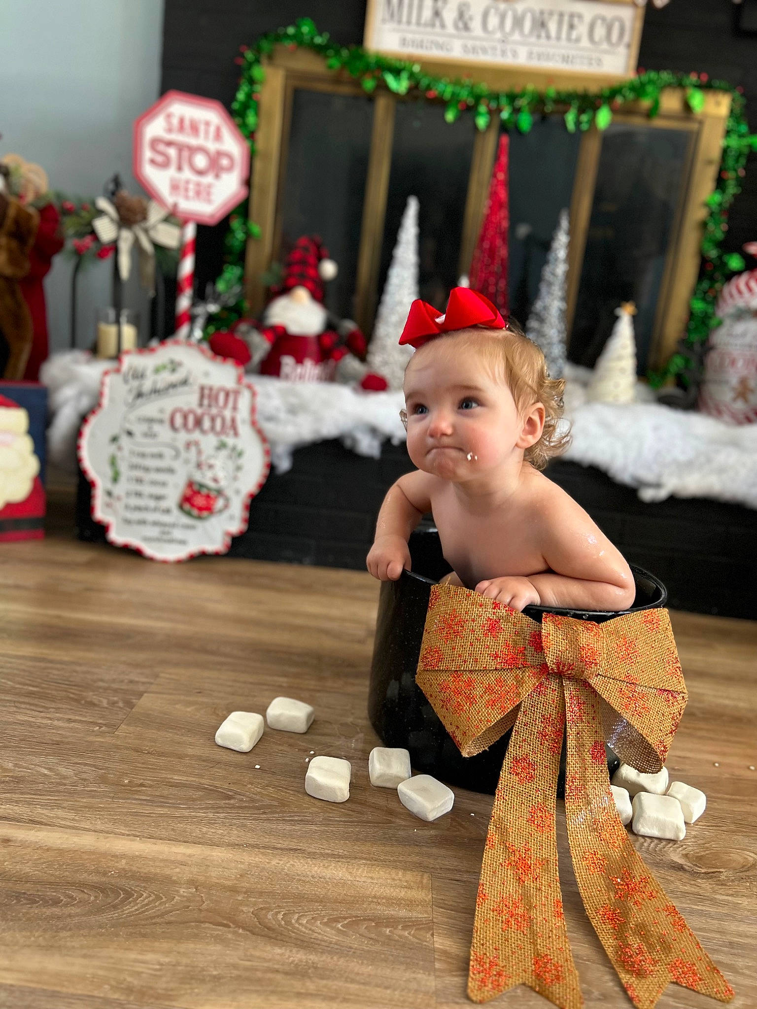 Ariel is registered to the contest to win money with this photo: costume, entertainment, event, fashion_design, flooring, formal_wear, fun, fur, happy, hat, headgear, holiday, leisure, party, party_supply, performance, performance_art, performing_arts, person, toddler