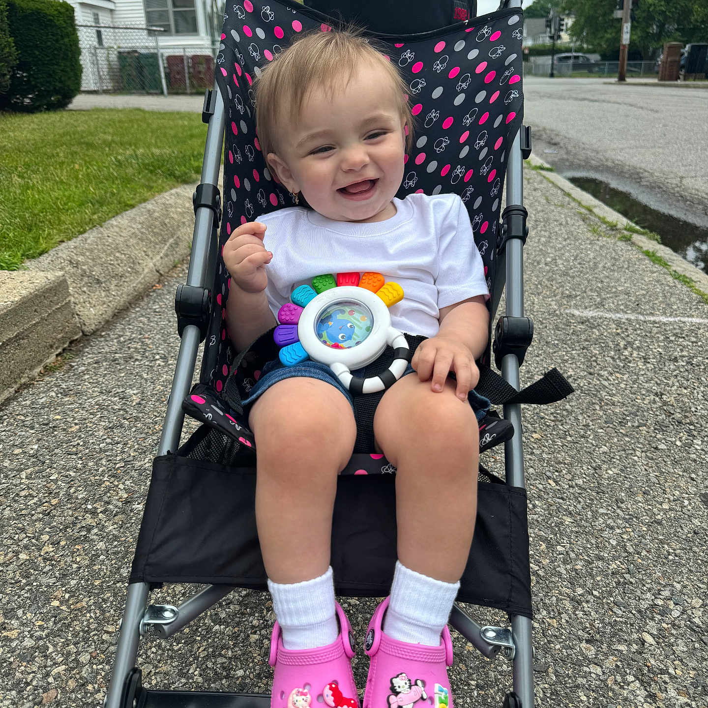 Mariella Lee joined the competition — help win amazing prizes! baby, city, clothing, face, footwear, grass, head, light, nature, outdoors, park, person, photography, plant, portrait, road, shoe, street, stroller, urban