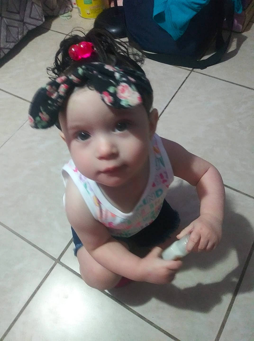 Ariella is registered to the contest to win money with this photo: baby, child, fashion_accessory, hair_accessory, headband, headgear, headpiece, person, toddler