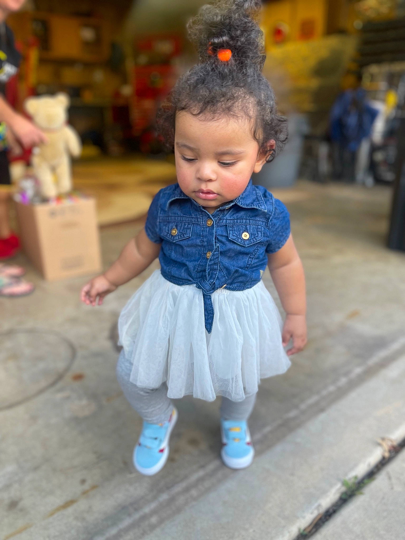 Zylah joined the competition — help win amazing prizes! baby, baby_toddler_clothing, child, costume, doll, electric_blue, event, flooring, fun, fur, happy, leisure, person, sitting, skin, textile, toddler, toy, tradition, wig