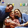 Daisy is registered to the contest to win money with this photo: baby, bracelet, braid, celebration, child, clothing, family, father, hospital_bed, hospital_room, indoor, joy, medical_equipment, mother, newborn, people, portrait, smile, tattoo, togetherness