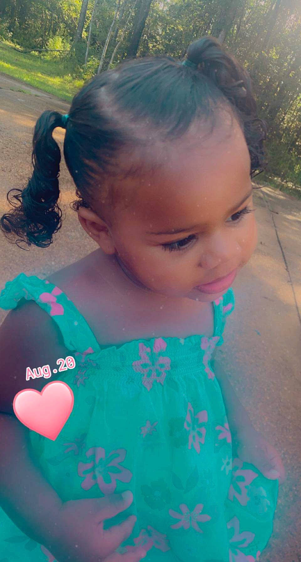 Katherine joined the competition — help win amazing prizes! baby_toddler_clothing, child, cool, face, facial_expression, grass, hair, hairstyle, happy, head, iris, leaf, lip, neck, organ, person, pink, skin, smile, standing