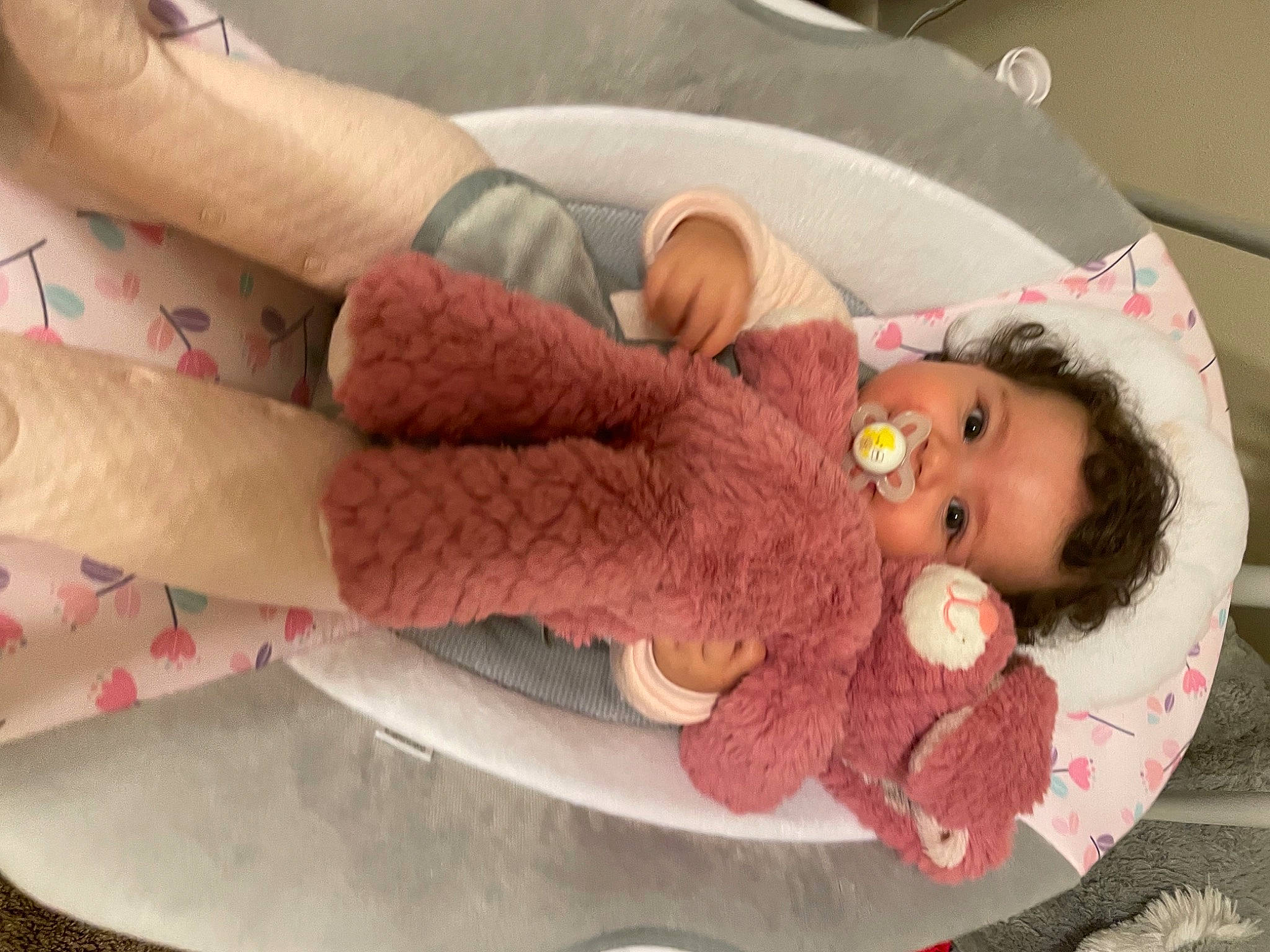 Journey joined the competition — help win amazing prizes! art, baby, baby_products, baby_toddler_clothing, child, comfort, finger, gesture, hand, headgear, leg, linens, nail, person, pink, skin, textile, thumb, toddler, wool