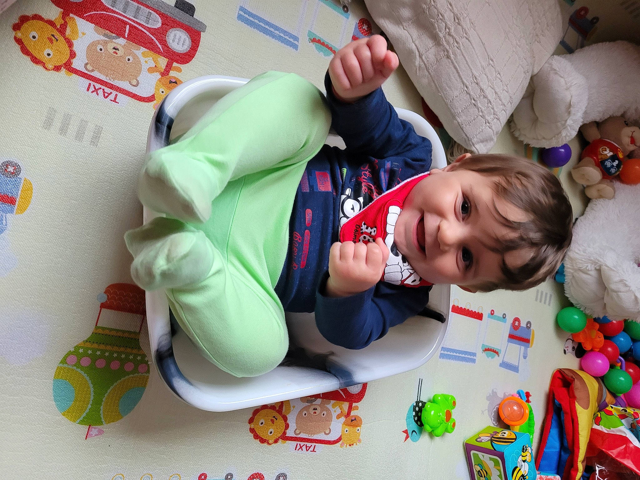 Martyn joined the competition — help win amazing prizes! baby, baby_products, baby_toddler_clothing, baby_toys, child, comfort, event, facial_expression, fun, happy, holiday, joy, learning, linens, person, play, product, room, sitting, smile