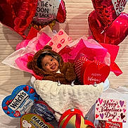Khyaire joined the competition — help win amazing prizes! balloon, can, candy, child, clothing, couch, cushion, face, female, food, girl, hat, head, homedecor, person, photography, portrait, sweets, tape, tin