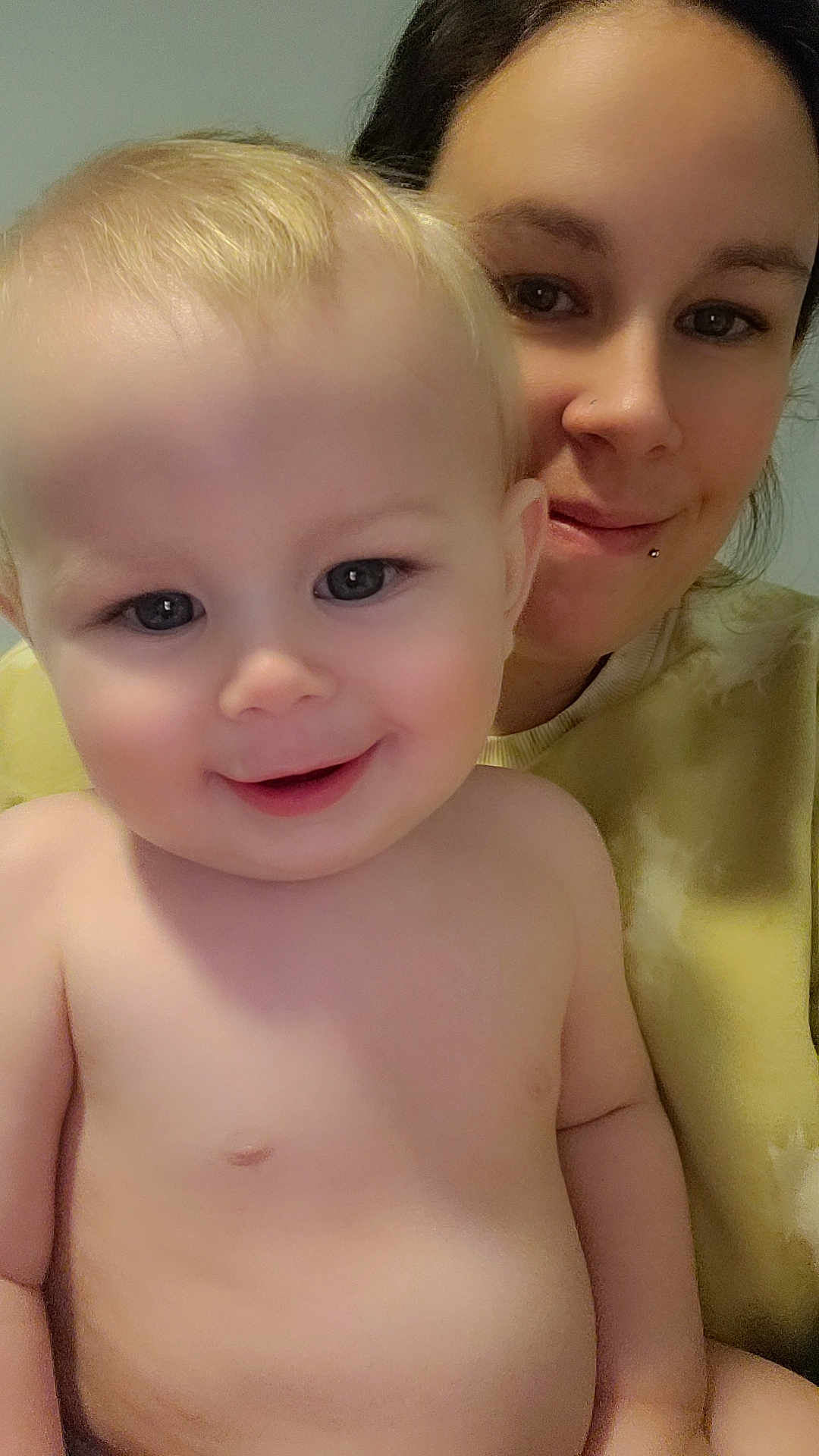 Knox is registered to the contest to win money with this photo: baby, child, woman, smile, face, eyes, skin, portrait, person, happy, closeup, expression, head, hair, indoor, family, mother, childhood, cute, joy