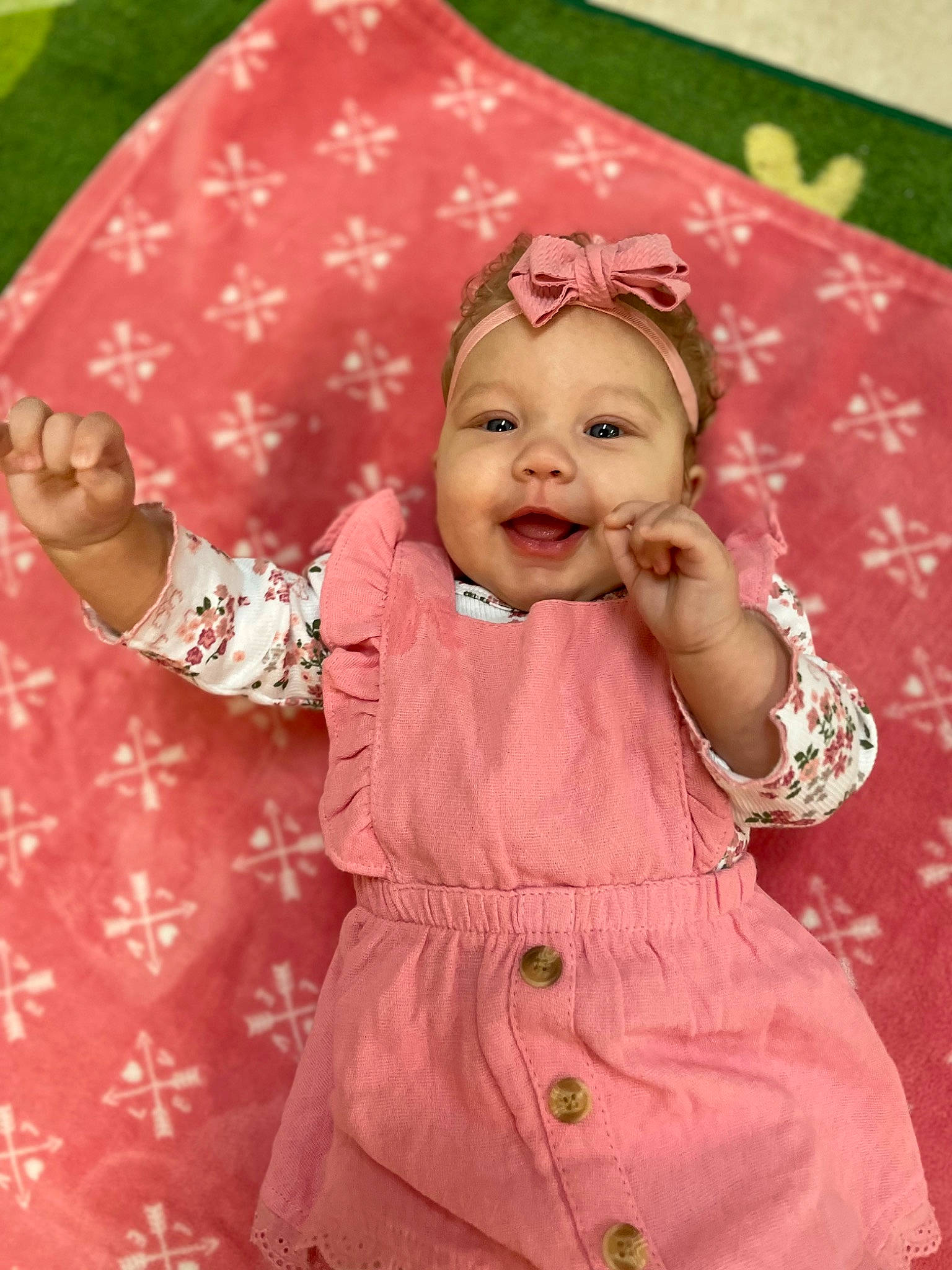 Israel joined the competition — help win amazing prizes! baby, baby_toddler_clothing, cheek, dress, face, facial_expression, finger, gesture, hairstyle, hand, happy, headwear, magenta, person, pink, product, purple, skin, sleeve, smile