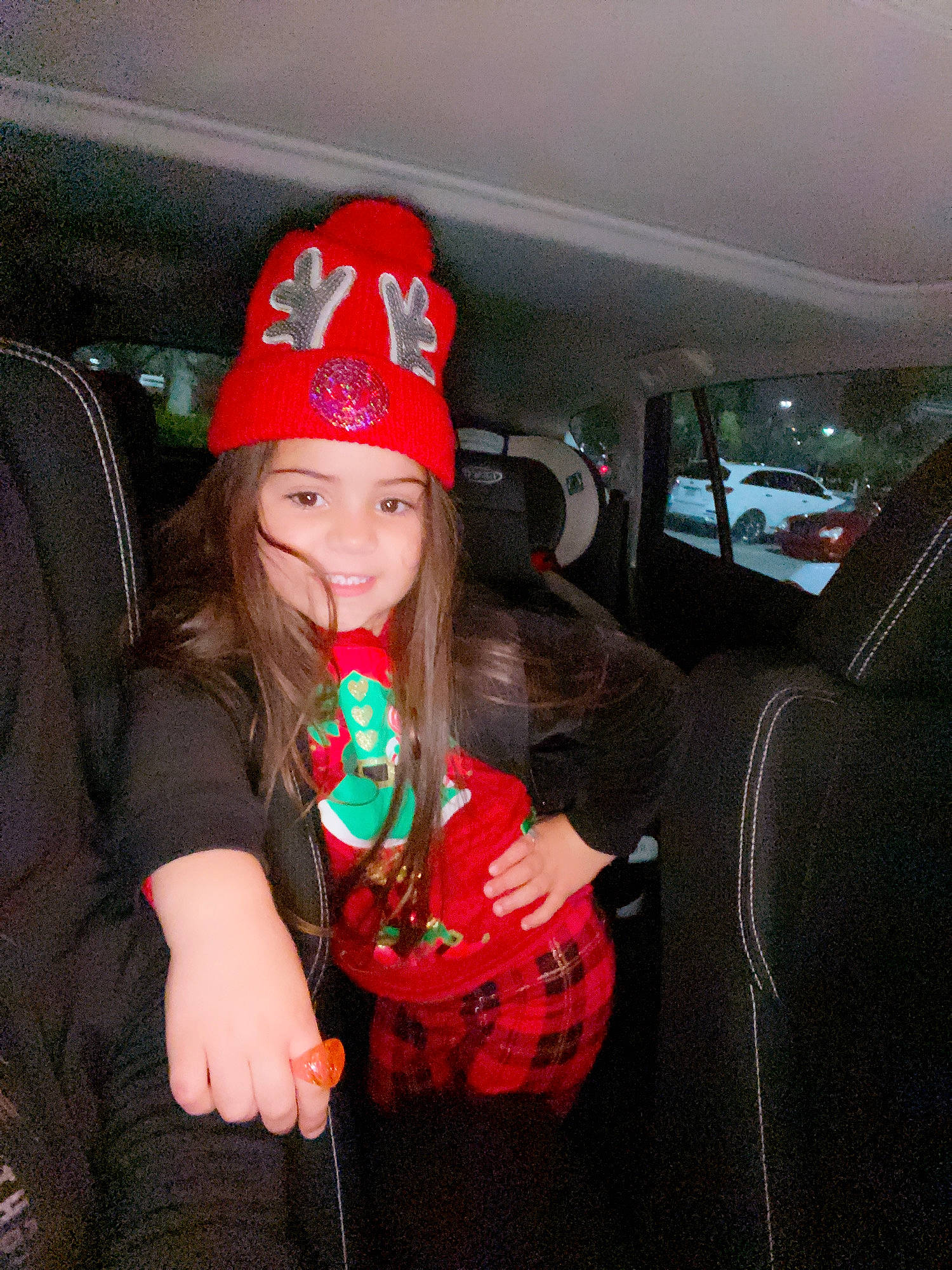 Princess joined the competition — help win amazing prizes! beanie, car, fun, headgear, headwear, joy, knit_cap, party, person, smile