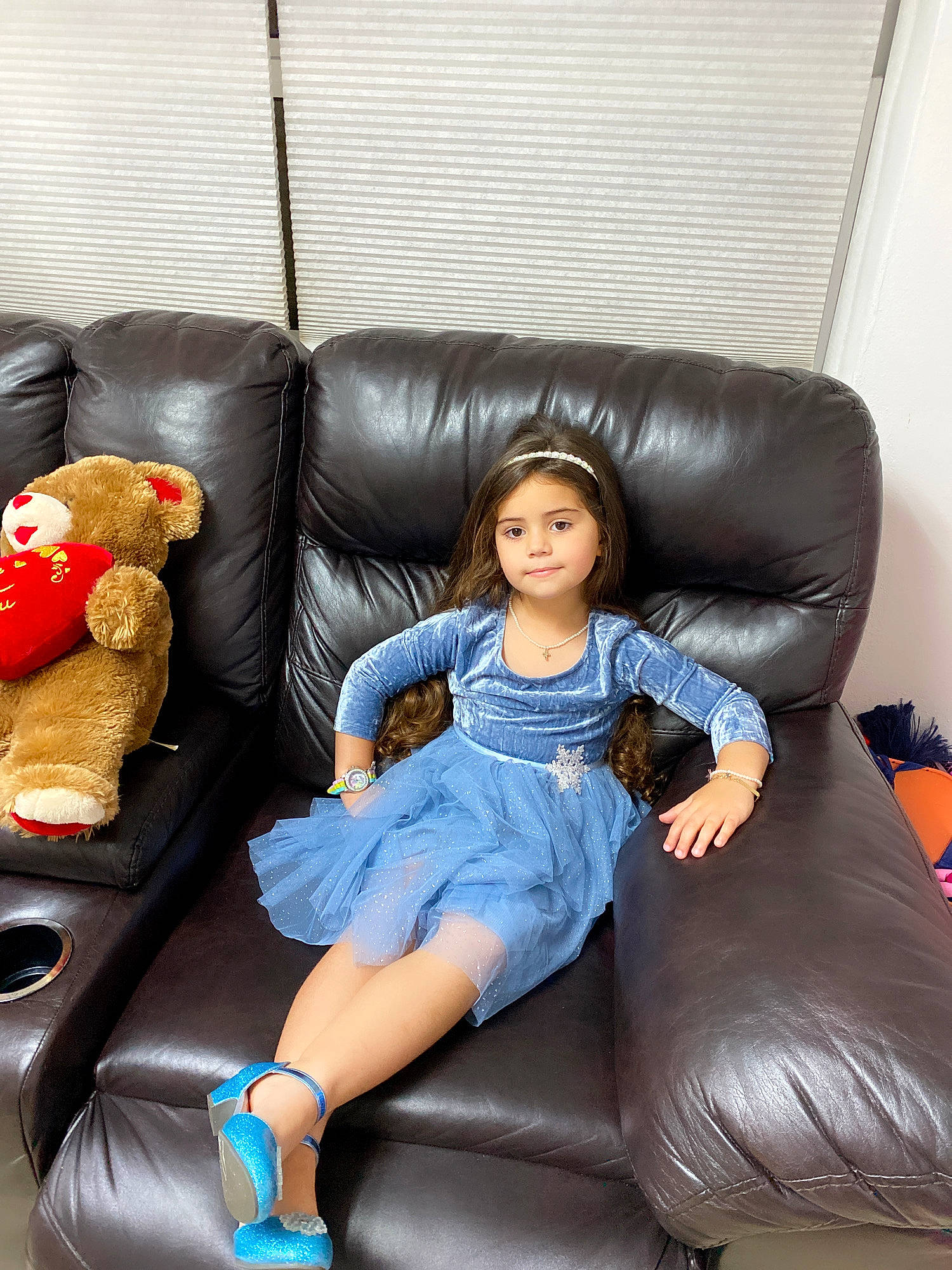 Princess joined the competition — help win amazing prizes! chair, child, comfort, couch, furniture, games, inflatable, leg, person, recliner, recreation, sitting, thigh, toddler