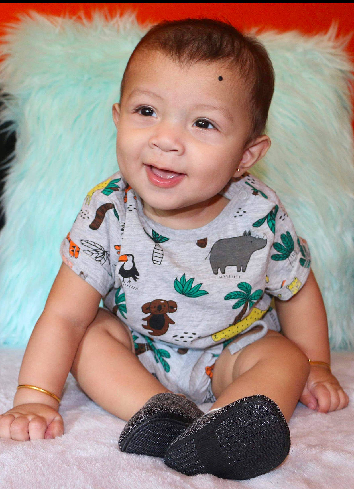 Aayansh is registered to the contest to win money with this photo: baby, baby_products, baby_toddler_clothing, beauty, cheek, child, child_model, eye, face, head, leg, person, sitting, skin, smile, toddler