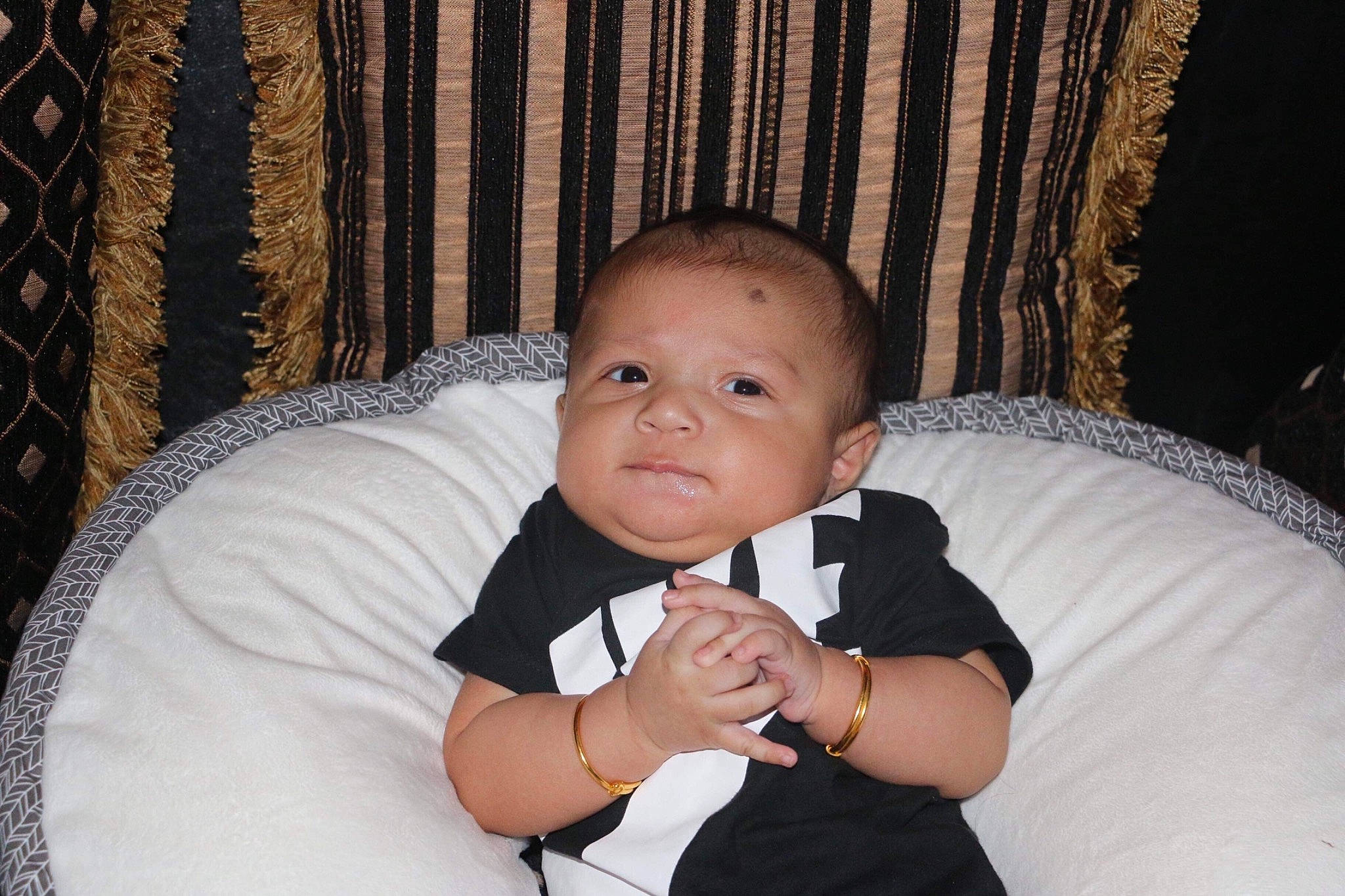 Aayansh joined the competition — help win amazing prizes! baby, child, family, person, sitting, skin, smile, toddler