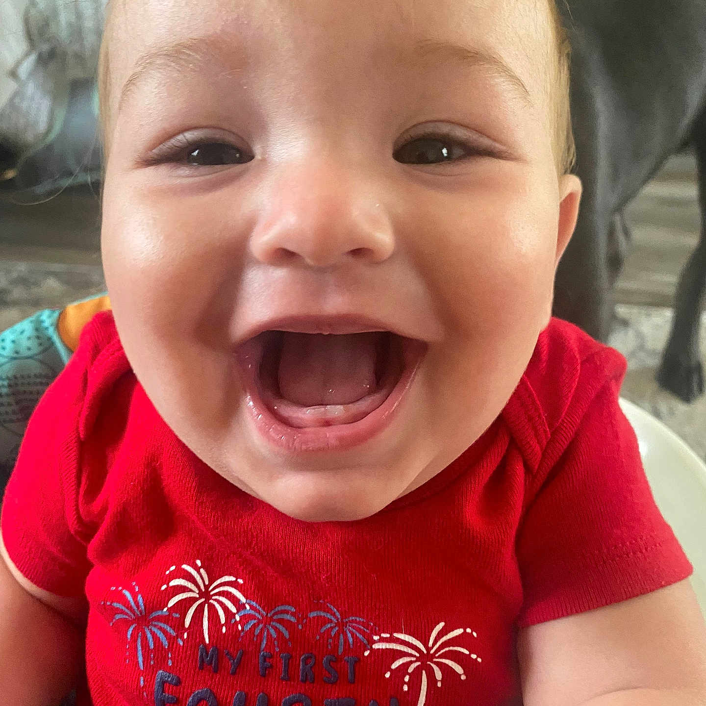 Zion is registered to the contest to win money with this photo: accessories, baby, babylaughing, bodypart, clothing, face, happy, head, jewelry, knitwear, laughing, mouth, necklace, person, photography, portrait, smile, sweater, t_shirt, teeth