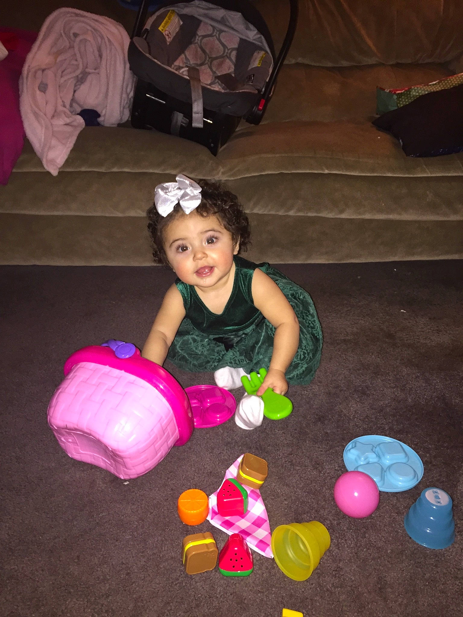 Teighan joined the competition — help win amazing prizes! child, clothing, costume, day, event, fun, girl, person, pink, play, product, sitting, smile, toddler