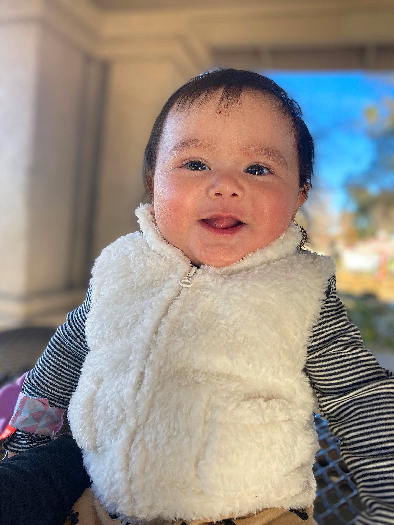 Ellie Kauhi joined the competition — help win amazing prizes! baby, baby_toddler_clothing, cheek, child, chin, facial_expression, fun, fur, grass, happy, iris, leisure, lip, neck, nose, person, skin, sleeve, smile, toddler
