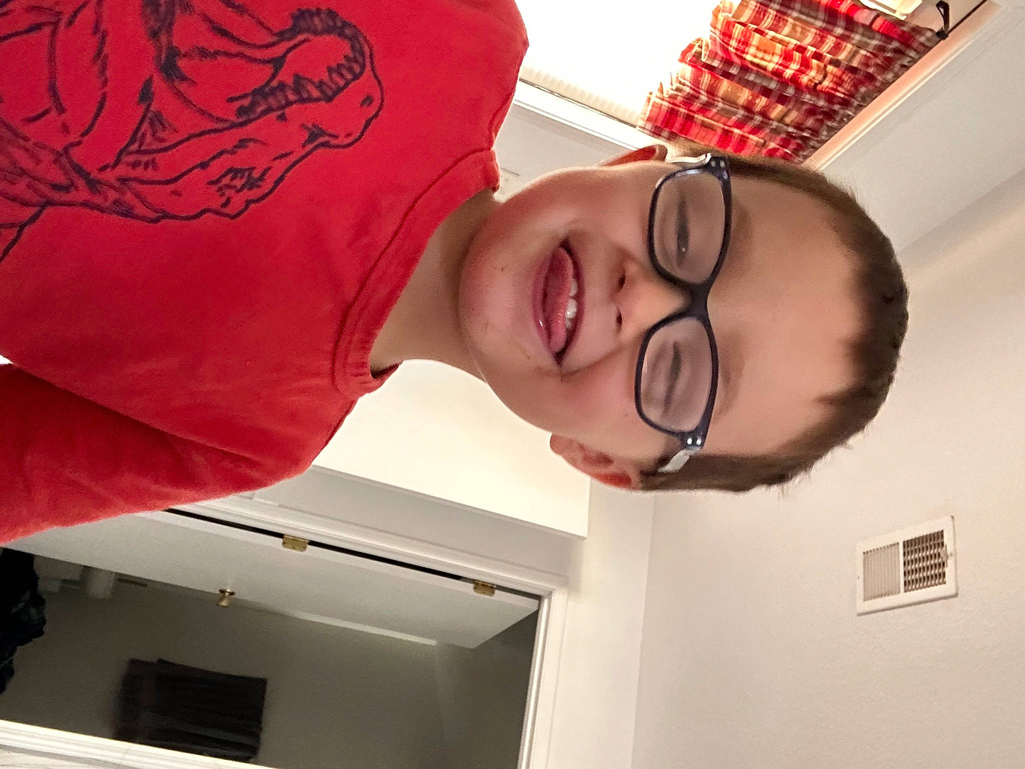 Atreus joined the competition — help win amazing prizes! carmine, chin, elbow, eyewear, facial_hair, glasses, happy, headgear, house, joy, magenta, mouth, neck, nose, pattern, person, red, room, sleeve, smile