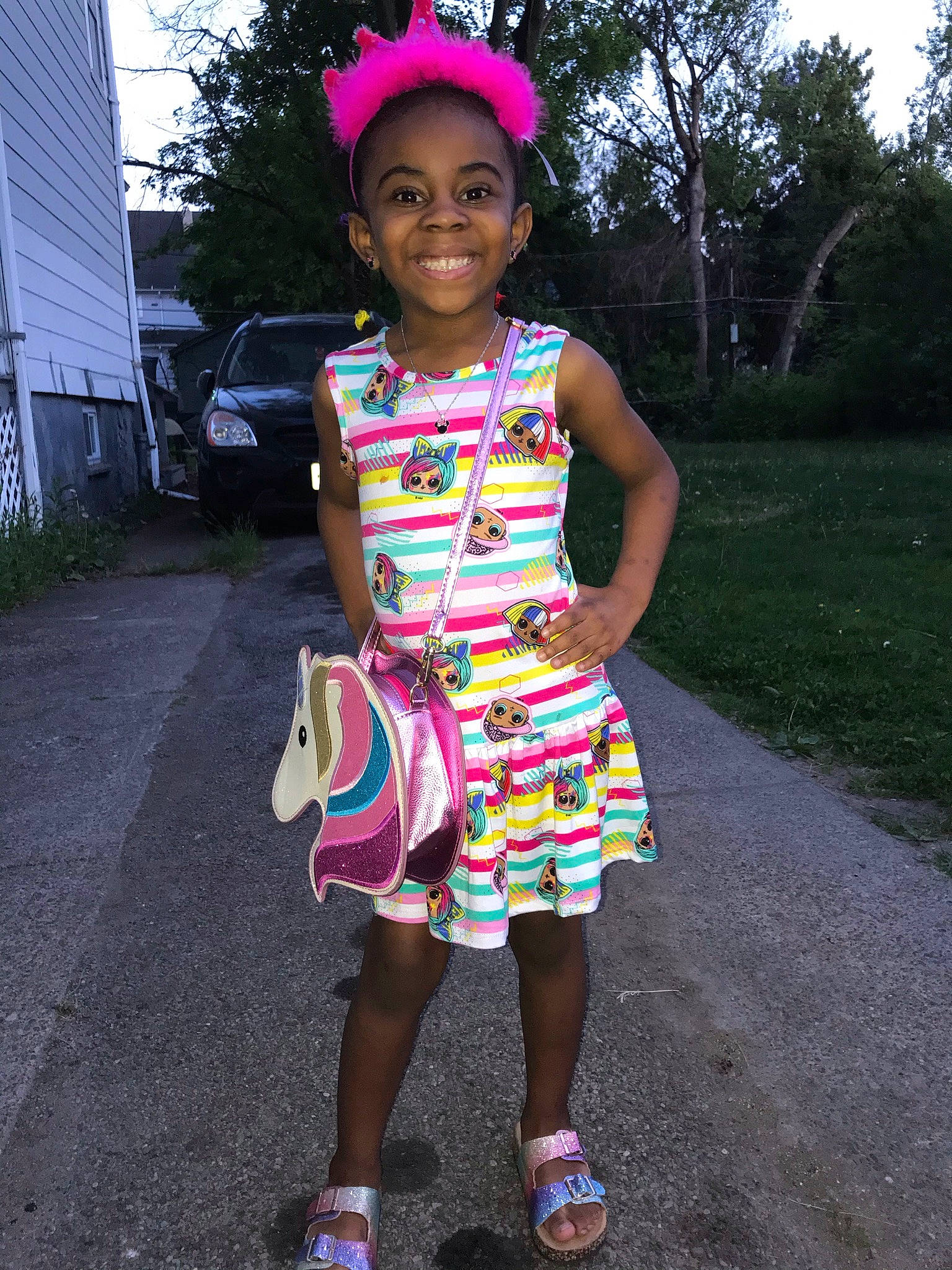 Kataleya joined the competition — help win amazing prizes! asphalt, baby_toddler_clothing, day_dress, dress, electric_blue, event, happy, hat, human_leg, joy, magenta, one_piece_garment, pattern, person, pink, plant, recreation, sky, smile, toddler