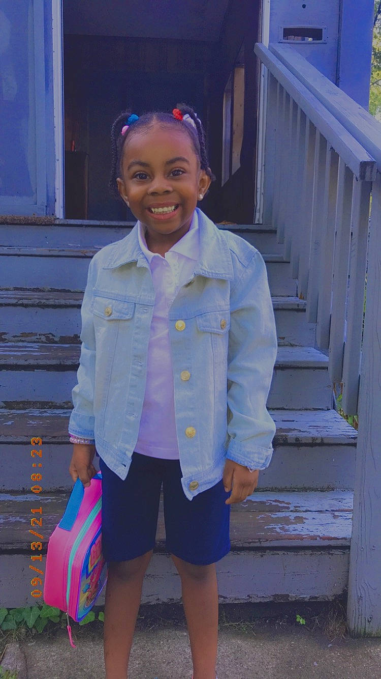 Kataleya is registered to the contest to win money with this photo: baby_toddler_clothing, blue, child, denim, door, electric_blue, formal_wear, fun, happy, joy, leisure, magenta, person, pink, purple, shorts, sleeve, smile, stairs, standing