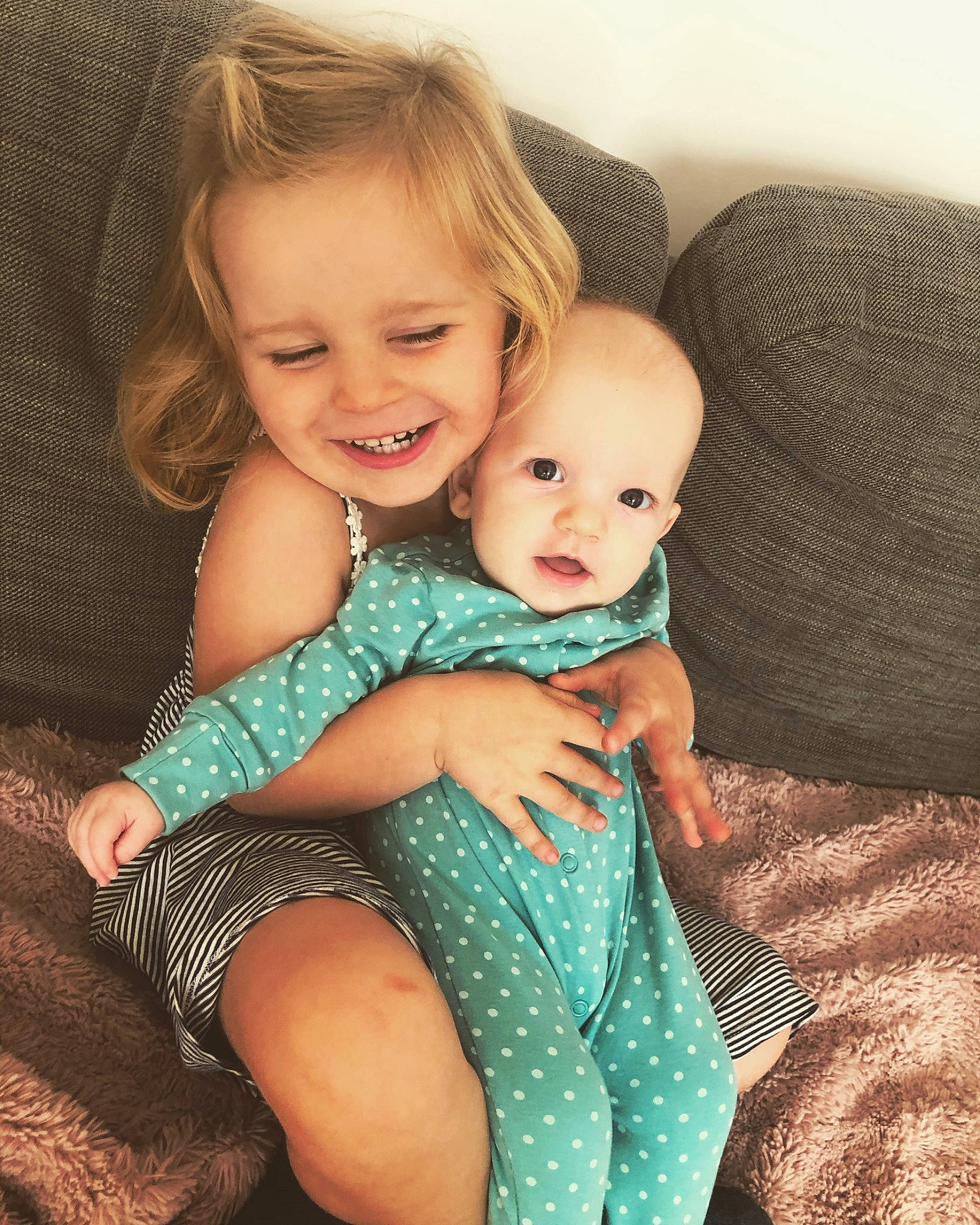 Eadie joined the competition — help win amazing prizes! baby, blond, cheek, child, eye, face, hand, head, human, iris, joy, leg, lip, nose, people, person, product, sibling, sitting, skin