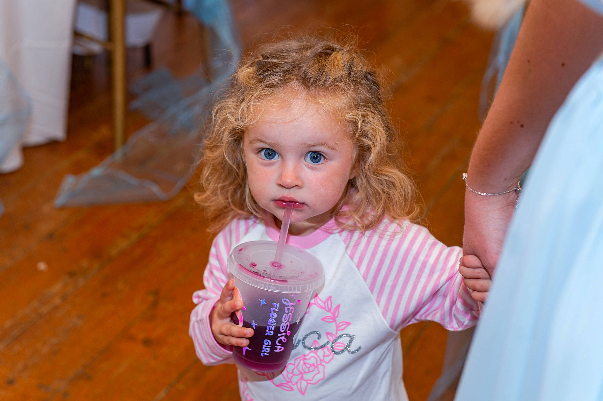 Jessica joined the competition — help win amazing prizes! blond, brown_hair, chair, child, drink, drinking, drinkware, event, flooring, fun, gesture, hairstyle, happy, leisure, person, skin, soft_drink, t_shirt, toddler, vacation