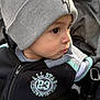 toddler, child, baby, beanie, hat, jacket, zipper, stroller, hand, autumn, outdoor, profile, face, cute, clothing, young_child, seasonal, portrait, warm_clothes, baby_clothes